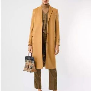 Burberry Brown Single Breasted Tailored Coat
